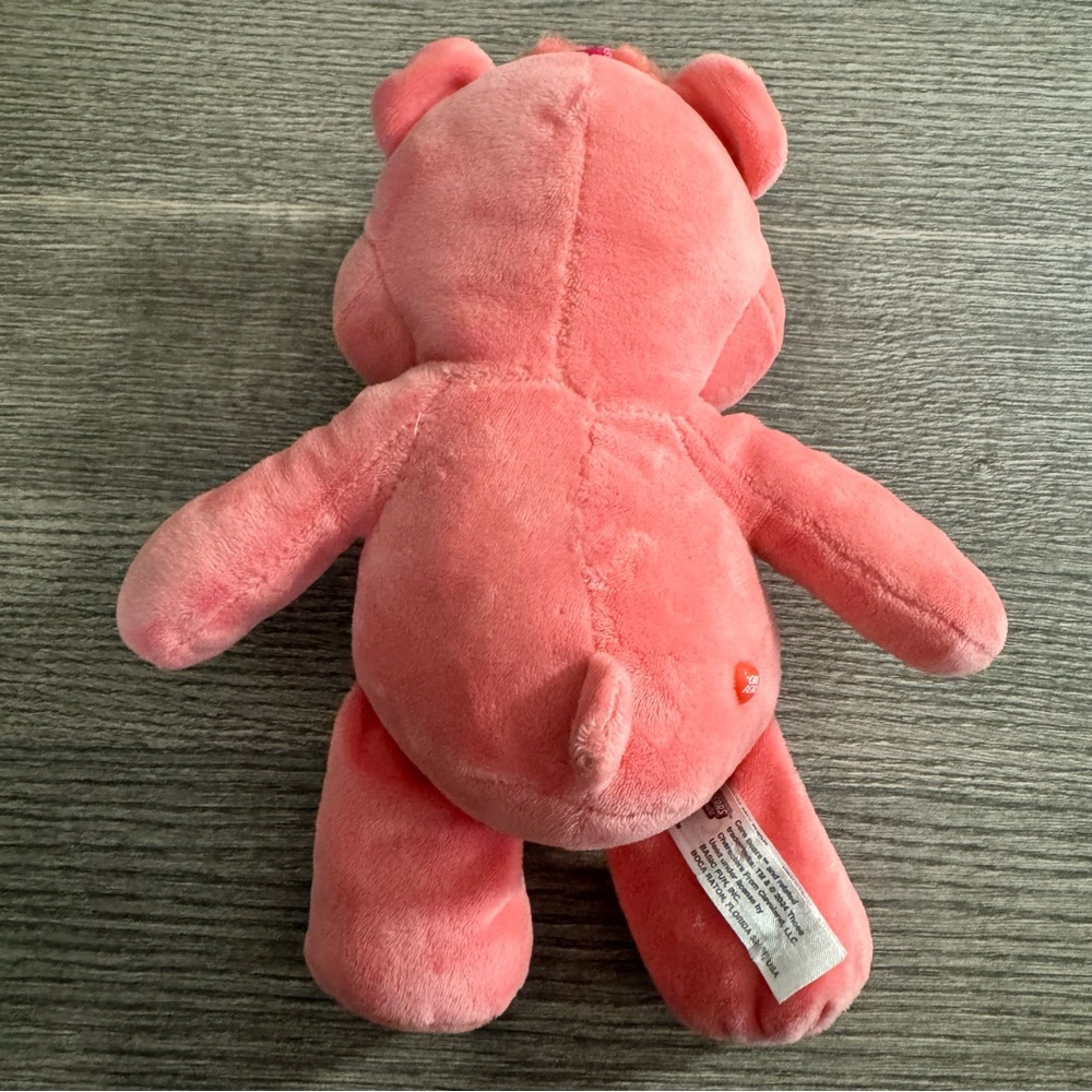 Care Bears Plush Love A Lot Bear 11” Coral Pink Basic Fun - Picture 4 of 6